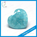 Loose fashion heart shape aqua blue ice cz gemstone